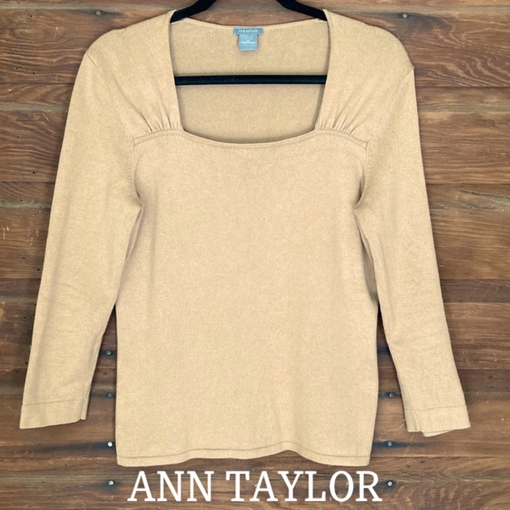Ann Taylor Square Scoop Neck Sweater